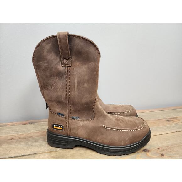 Ariat Men\'s Turbo Moc Waterproof EH Carbon Toe Work Boot 10040396 Size 11EE main image 6